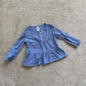 Denim peplum blouse
